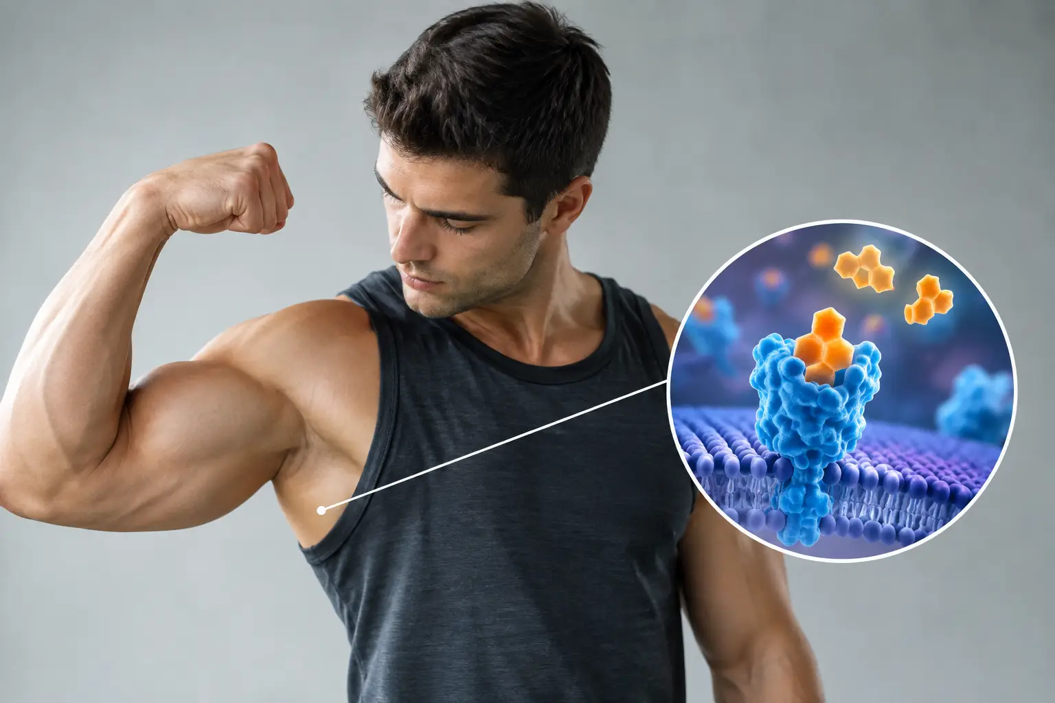 Qué hace el receptor androgénico en el músculo